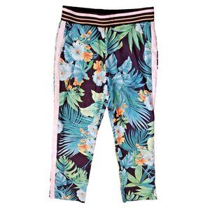 Boston Proper Tropical Snap Away Wide Leg Pants Women's M Pull On Beach Resort